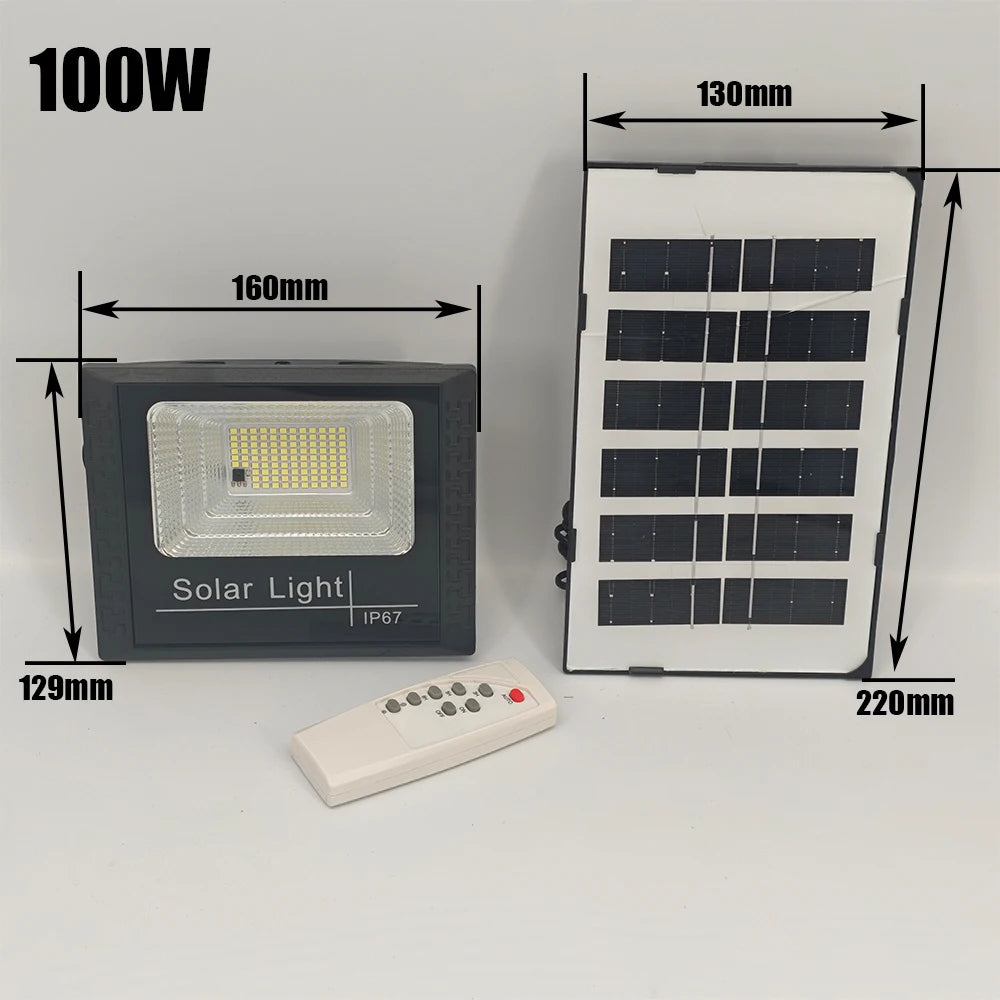 lumière solaire led ip67 moderne autoinstallation vacances 100w 200w 300w 500w 6v abs noir