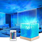 lampe table led 16 couleurs ondulation vague transparente moderne télécommande tactile