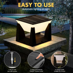 lampe solaire moderne blanc noir ip65 led 5v abs autonomie vis fixationextérieur