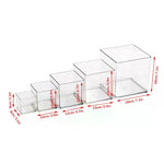 cube verre transparent moderne pot culture plantes intérieur extérieur 8cm 10cm 12cm 15cm 18cm
