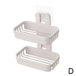 support savon moderne adhésif bleu clair gris rose texture granulée salle bain baignoire évier
