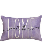 housse coussin motif floral lavande papillons violet beige rustique 30X50cm decoration autumn