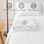 Détail matière polyester coton couvre-lit blanc