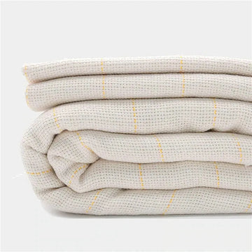 toile broderie rayée beige coton polyester antimicrobien control odeur tissu filet jaco Jacquard bricolage