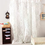 rideau dentelle blanc vintage tulle miniature maison poupée accessoire chambre décoration photo scène