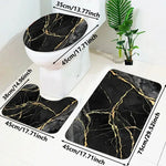 tapis bain moderne pièces marbre noir veines dorées respectueux environnement pvc salon