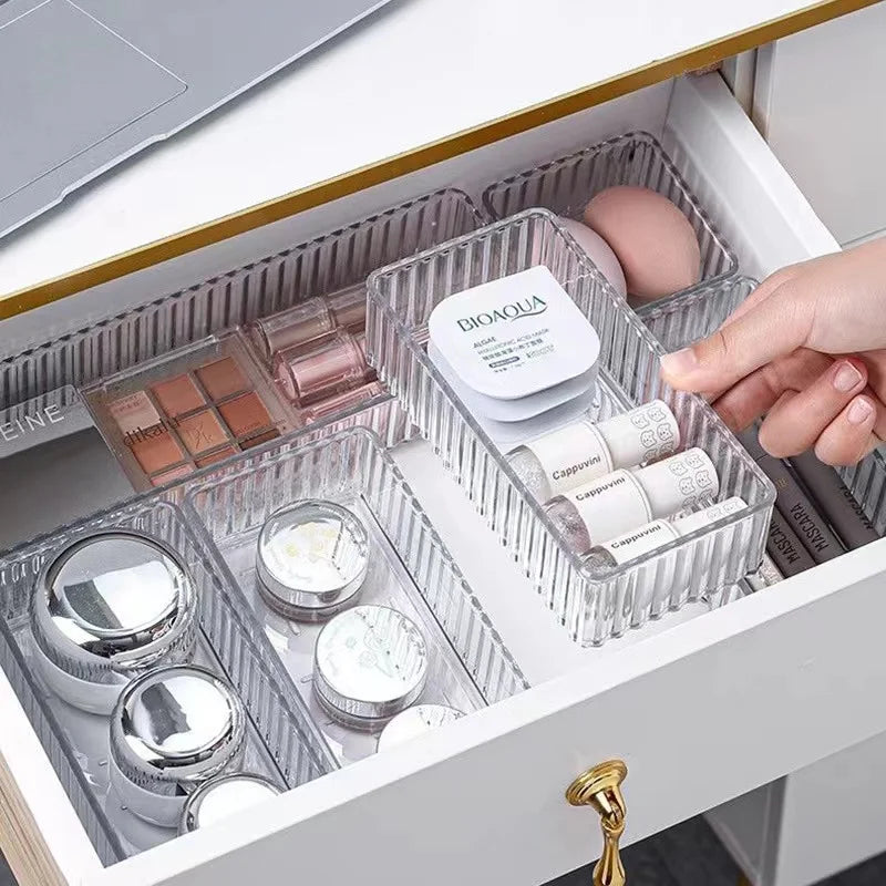 organiseurs rangement transparents rayures modernes boites organisation bijoux accessoires util commercial festival domestique