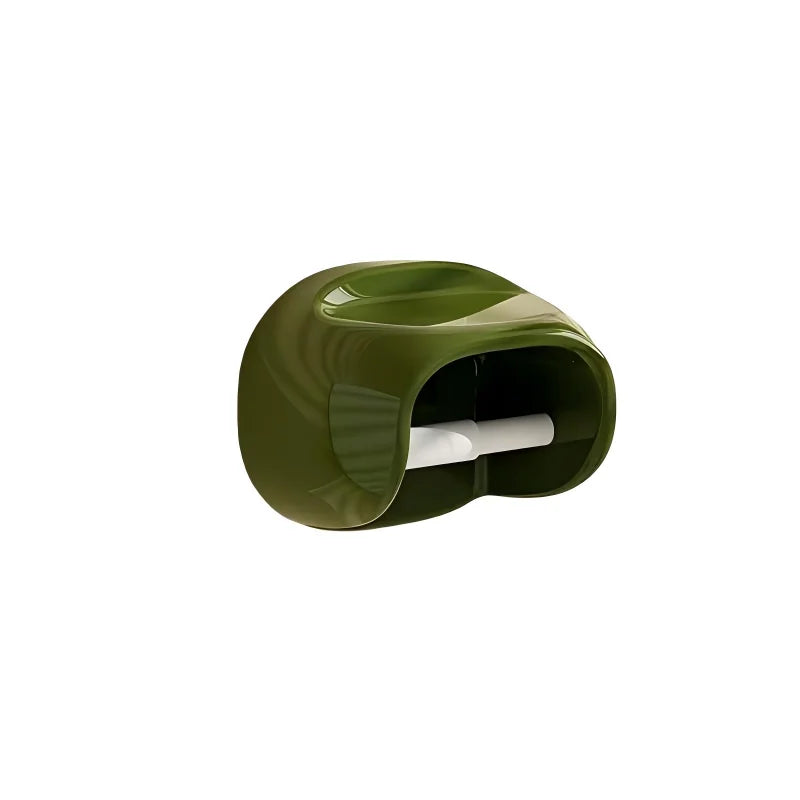 distributeur papier toilette mural adhésif vert olive rouge moderne salle bain conteneur décoratif bois