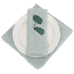 lot serviettes table coton rose franges ruban décorations mariage fête table rustique moderne