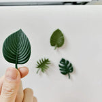 aimants décoratifs vert feuilles tropicales moderne aimants autocollants réfrigérateur set tropical magnets stickers