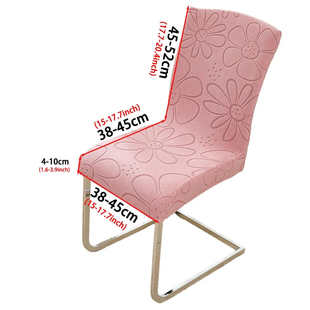 Housse chaise moderne fleurs imprimées orange bleu clair gris polyester élastique fauteuil accueil