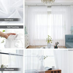 rideaux blancs légers translucides moderne maison 142x240cm polyester coton