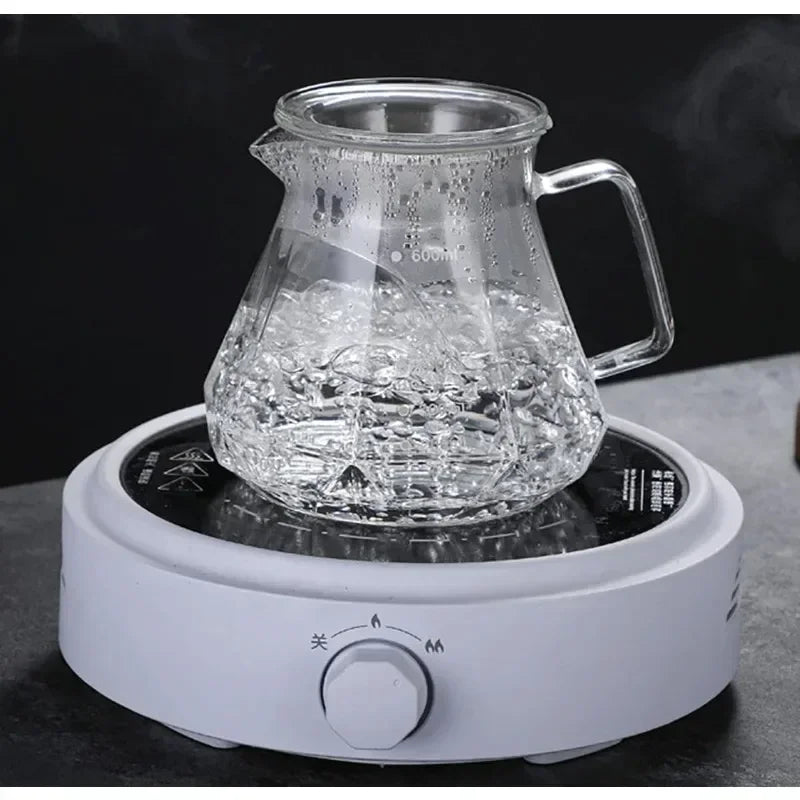 pot transparent moderne rayures diagonales doseur poignée marqué niveaux mlversible filtrage auto