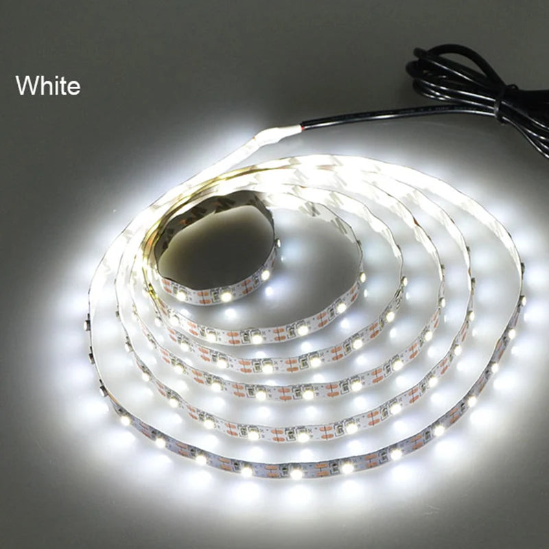 ruban led blanc blanc chaud 60 led adhésif moderne cable usb alimentation 5v