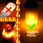 ampoule led flamme artificielle blanc orange moderne effet feu décoration salon festive
