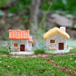 décoration extérieure miniatures maison champêtre pierre imitation tuiles chaume éléments inclusiaux