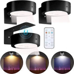 lampes led sans fil murales noires réglables télécommande moderne 10m²