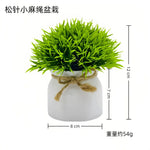 plante artificielle feuilles pointues vert clair moderne ruban jute décoration intérieure maison salon ornementalité