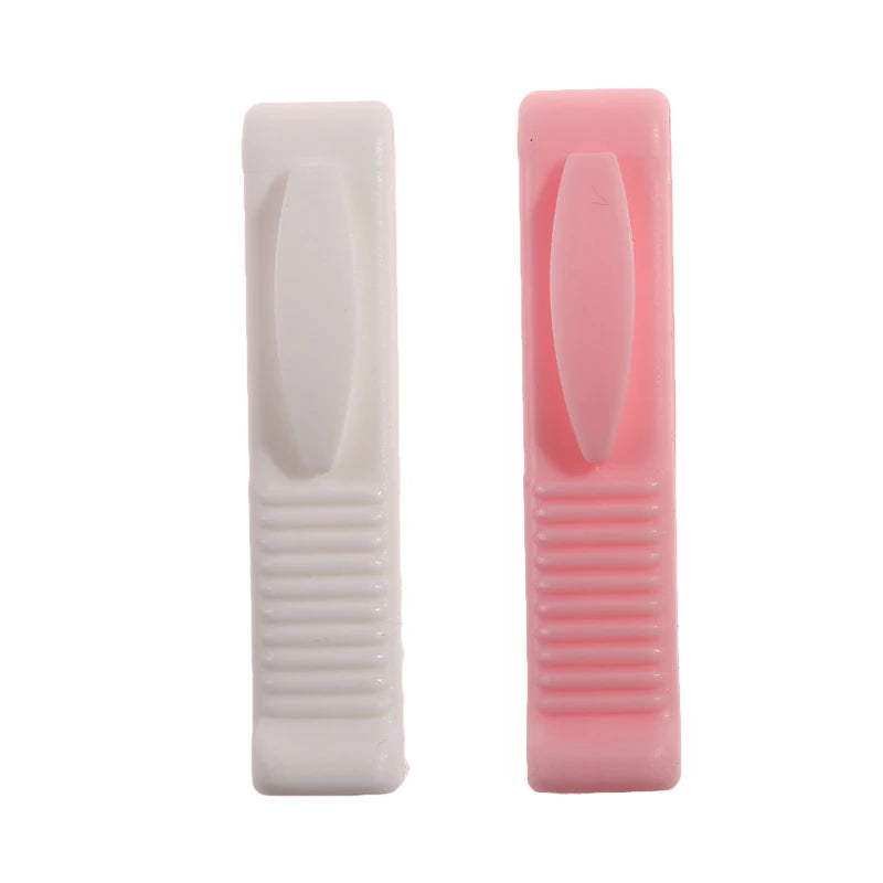 outil déballage ampoules blanc bleu rose rayures verticales pratique ergonomique respectueux environnement