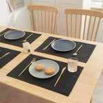 serviettes table lin classiques opaques beige gris noir vert rose bleu respectueuses l'environnement