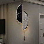 horloge murale moderne minimaliste aiguille quartz contemporain fixations murales salon silencieuse LED