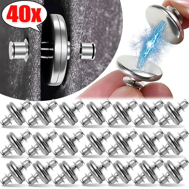 aimants magnétiques argentés modernes rideaux adhésifs 17mm 20mm 25mm 40mm