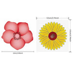 sticker adhésif anti mouches fleurs moderne blanc rouge jaune semi transparent maison deco