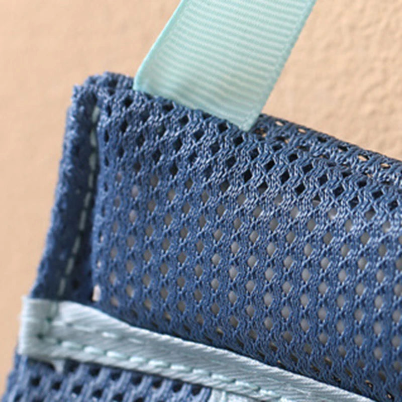 sac serviettes bleu marine gris clair maille fine moderne pratique poche amovible poignées tissu
