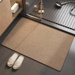 tapis bain antidérapant absorbant lavable texture granuleuse moderne minimaliste marron clair beige gris foncé