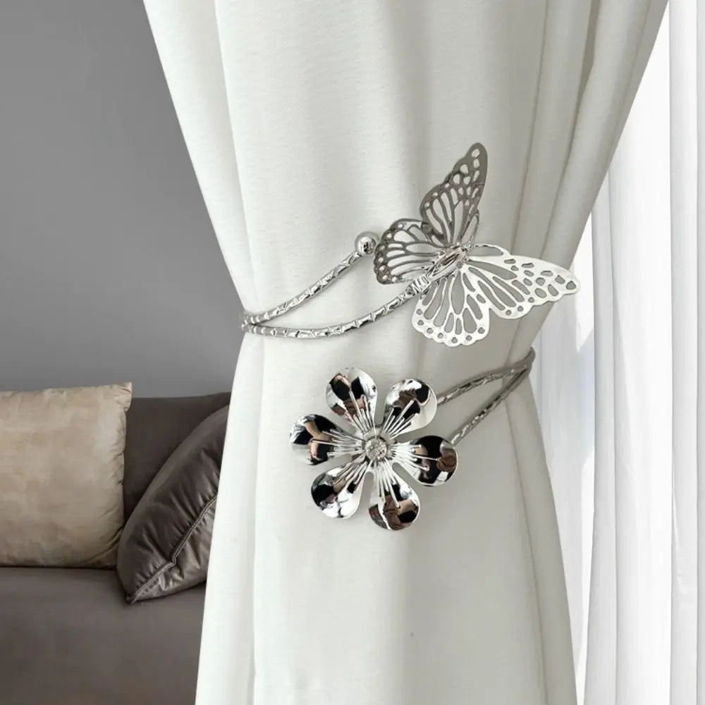 bracelet rideau papillon fleur or argent décoratif moderne élégant métal opaqué