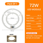 plaque led circulaire blanc moderne diodes aimant connecteurs haute luminosité 220v 72w 2835