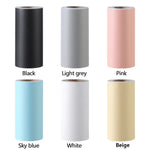 papier autocollant moderne noir gris rose bleu blanc beige uni résistant eau salon chambre
