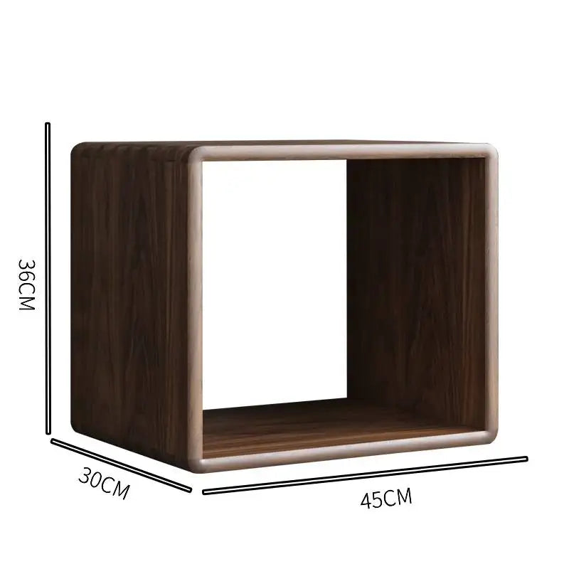 meuble modular bois clair grille moderne poignées vases bougies livres