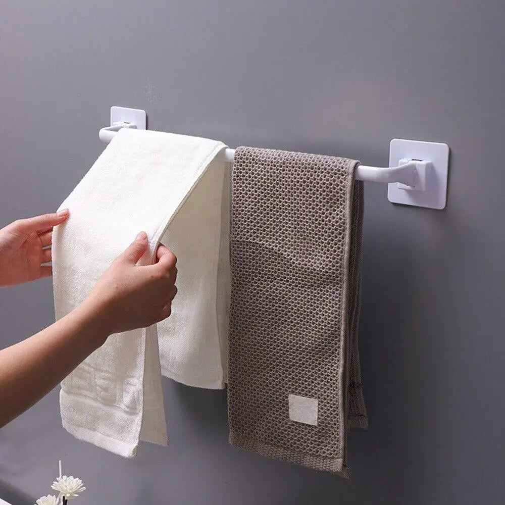 porte serviettes mural adhésif noir blanc moderne salle bains cuisine utilitaire clips serviettes