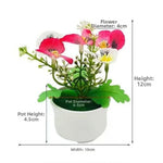 plantes artificielles fleurs feuilles moderne blanc rose violet jaune bleu pot décoration intérieureextérieur