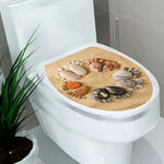 couvercle toilette adhésif fleurs coquillages motifs pieds moderne keep calm flush it