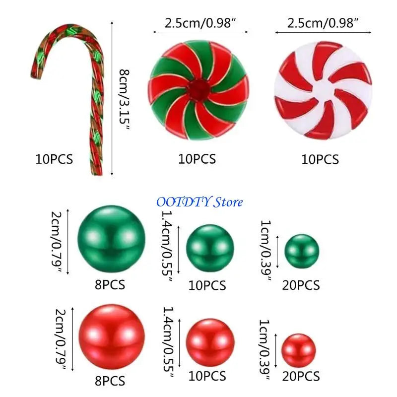 bougies flottantes noel transparentes cannes sucre boules rouges vertes blanches