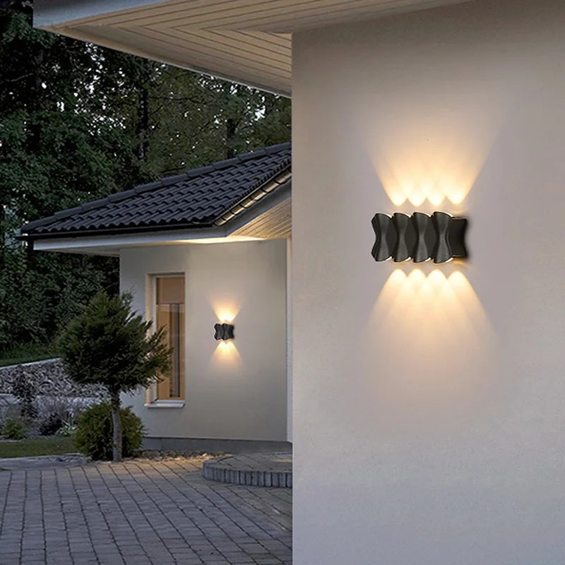 Lampe murale LED moderne double tête hydrofuge basse consommation courant alternatif extérieur salon chambre