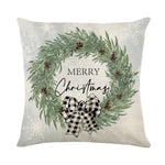 coussin carré noël arbre renne guirlande bonhomme neige décoration maison traditionnel opacité fixe