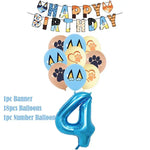 kit decoration anniversaire chien bleu assiettes gobelets serviettes guirlande support cupcake decor animaux