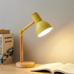 lampe table moderne scandinave bois naturel blanc vert rose jaune led certification ul rohs