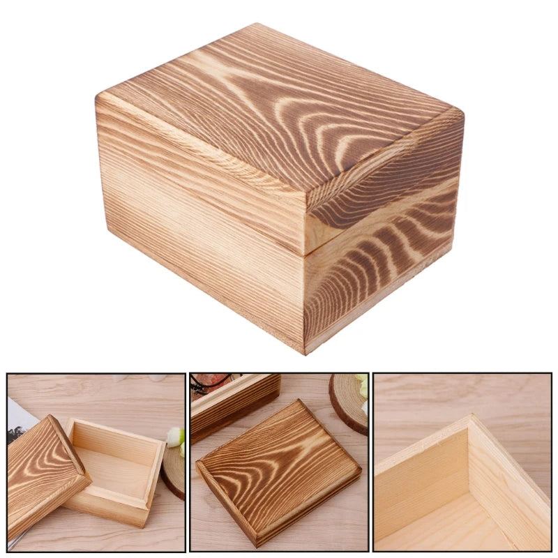 boîte rangement bois naturelle couvercle rustique organisation objets précieux minimaliste respectueux environnement