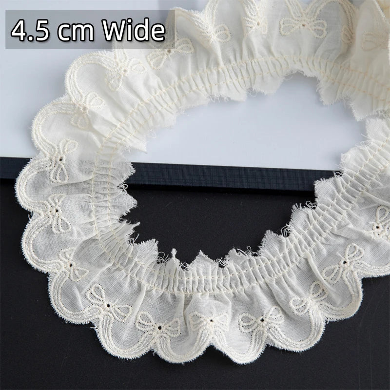 ruban dentelle coton blanc nœuds décoratifs mariage décoration robe classique
