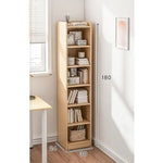 étagère bois moderne minimaliste niveaux blanc brun chambre salon bibliothèque rangement