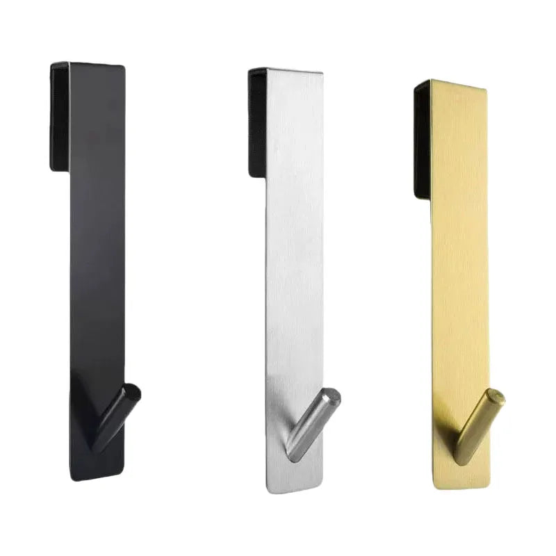 porte serviettes mural noir argent doré lisse finition métallique moderne minimaliste adhésif serviettes gant