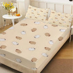 drap housse imprimé lapins mignons motif enfant moderne élastique coton polyester lit chambreDecoration