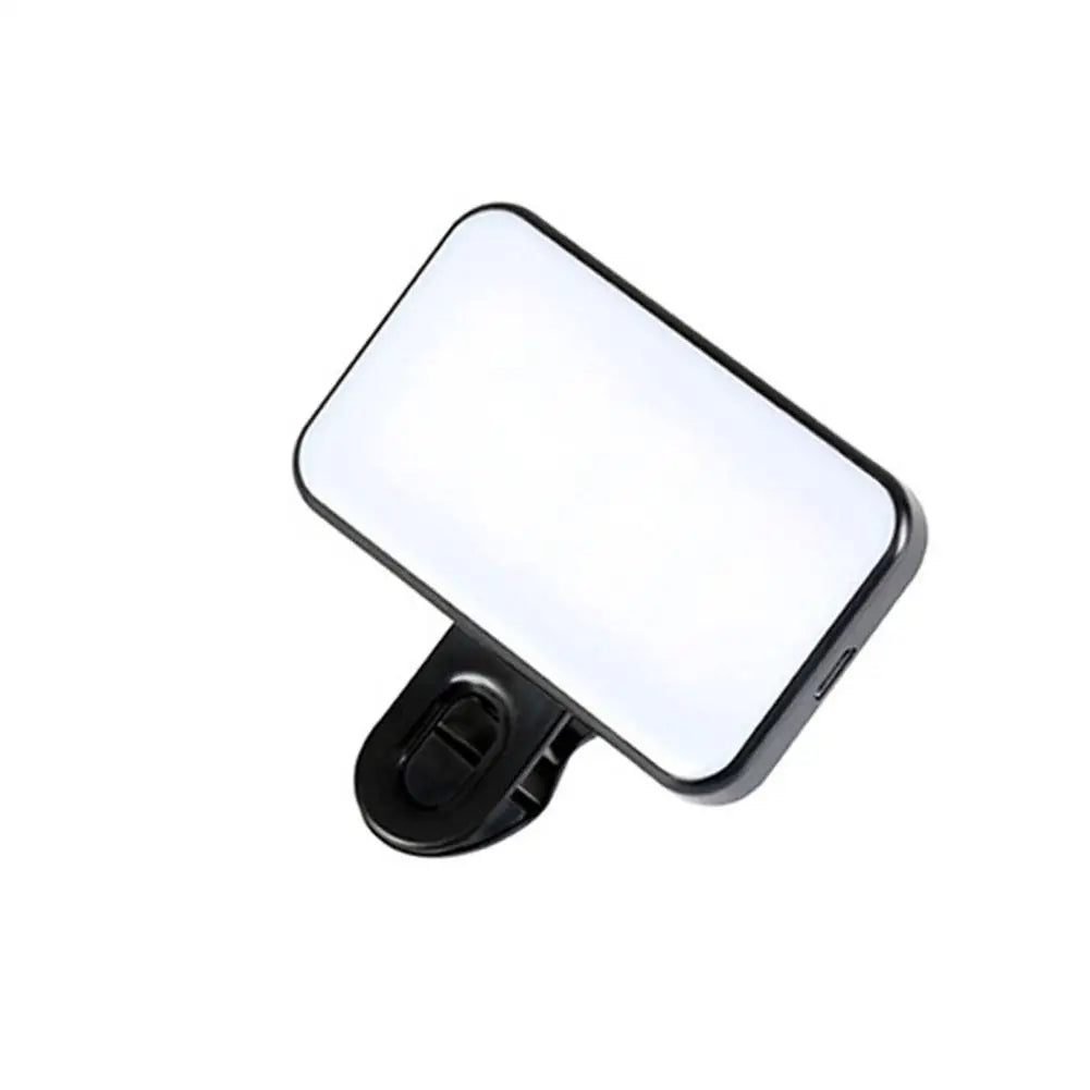lampe led portable rechargeable blanc noir réglable clip moderne compact selfie