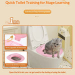 coussin toilette chat rose adhésif confortable pvc dimension 39cm 36.5cm ouverture 24cm 19cm