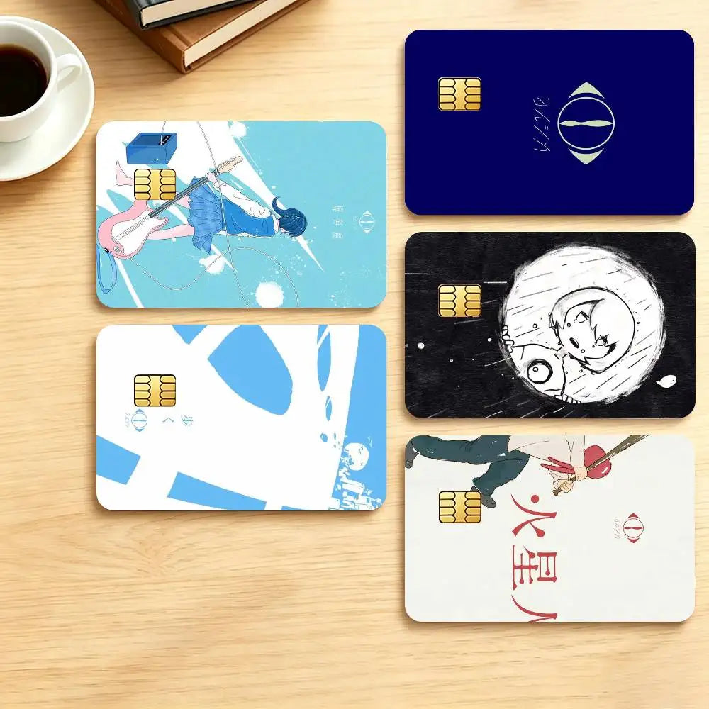autocollants hd cartes sim personnalisées motifs animés bleu noir blanc étanches réutilisables modernes cadeaux