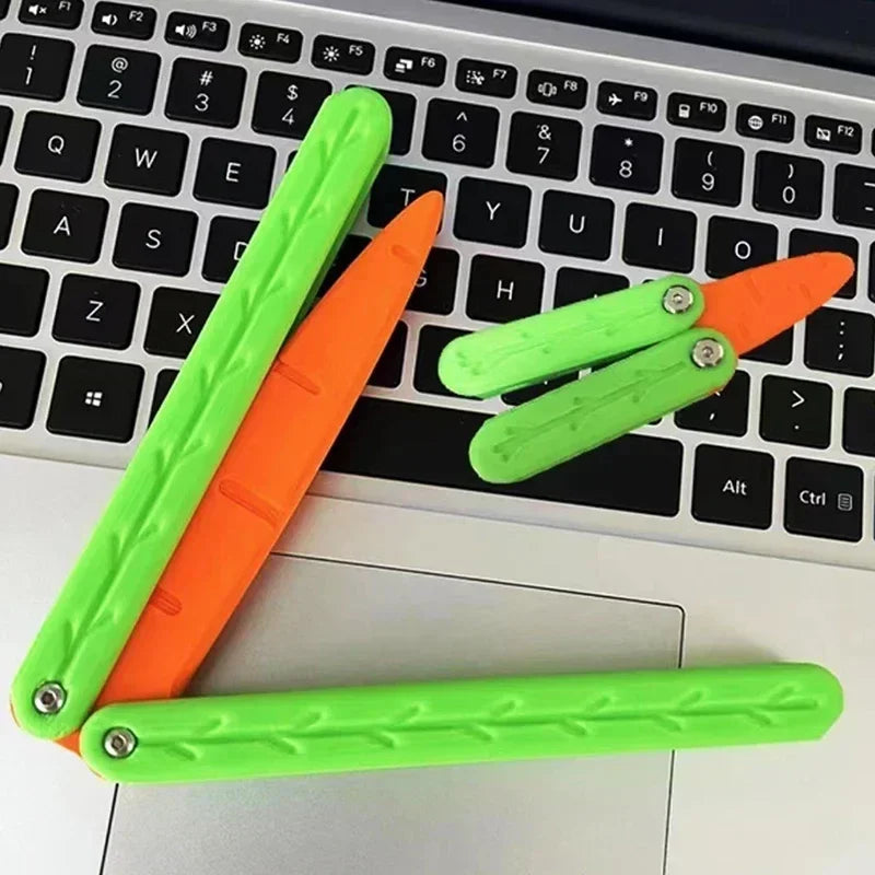 Mini porte-clés couteau papillon avec mécanisme de saut par gravité